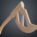 Gimli Throwing Axes - Lord of the Rings STL, wooden-textured 3D render cosplay prop