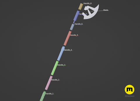 Gimli Walking Axe - Lord of the Rings – 3D printable cosplay prop by 3Demon