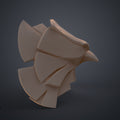 Printable 3D model of the patriot hero’s Eagle Shoulder armor, tan 5-blade shoulder armor STL.