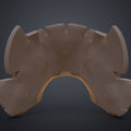 Textured 3D render of the patriot hero’s Eagle Shoulder armor STL, brown 3-part shoulder cosplay prop.