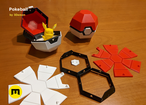 Foldable Pokeball Box Decoration