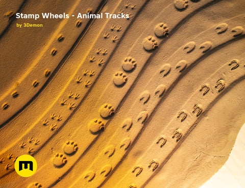 Stamp Wheels for Clay — Animal Tracks