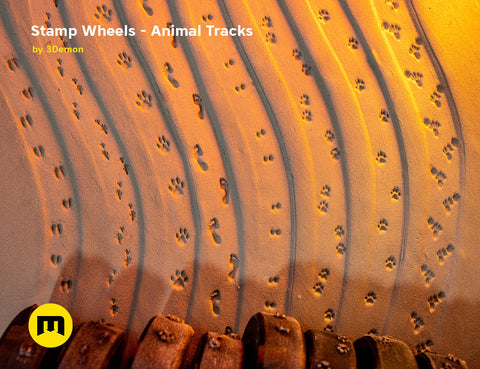 Stamp Wheels for Clay — Animal Tracks