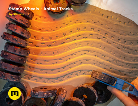Stamp Wheels for Clay — Animal Tracks