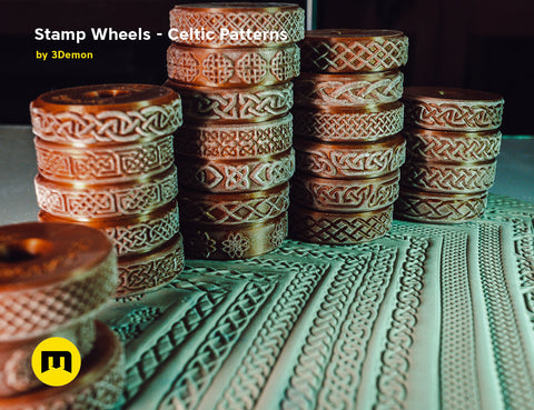 Stamp Wheels and Rollers for Clay and Cosplay