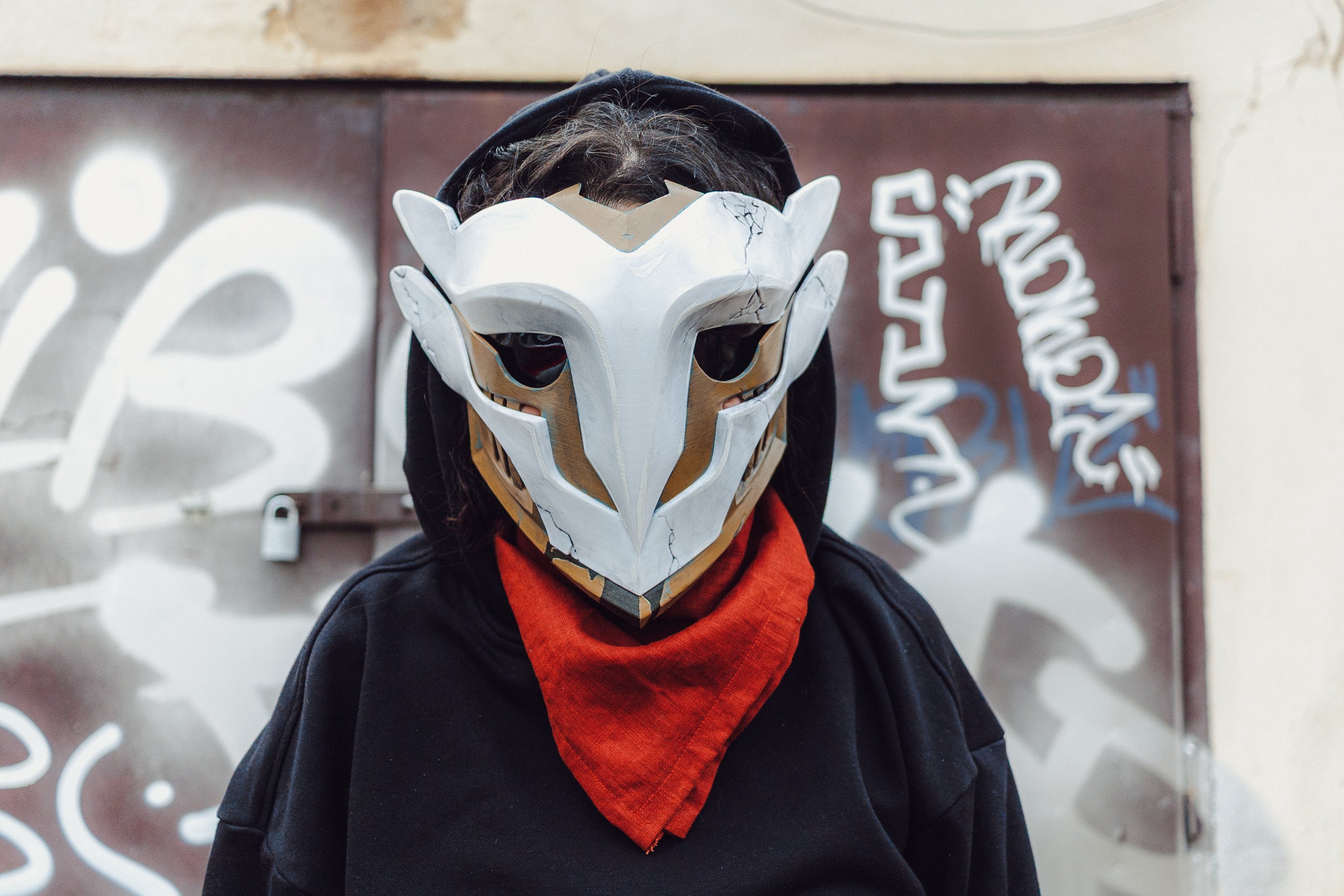 Ekko Firelighter Mask - Arcane STL | 3D Print | 3Demon