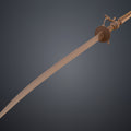 Clay render of Lady Maria Rakuyo Bloodborne saber and dagger separated unpainted beige showing individual blade shapes and hilt form