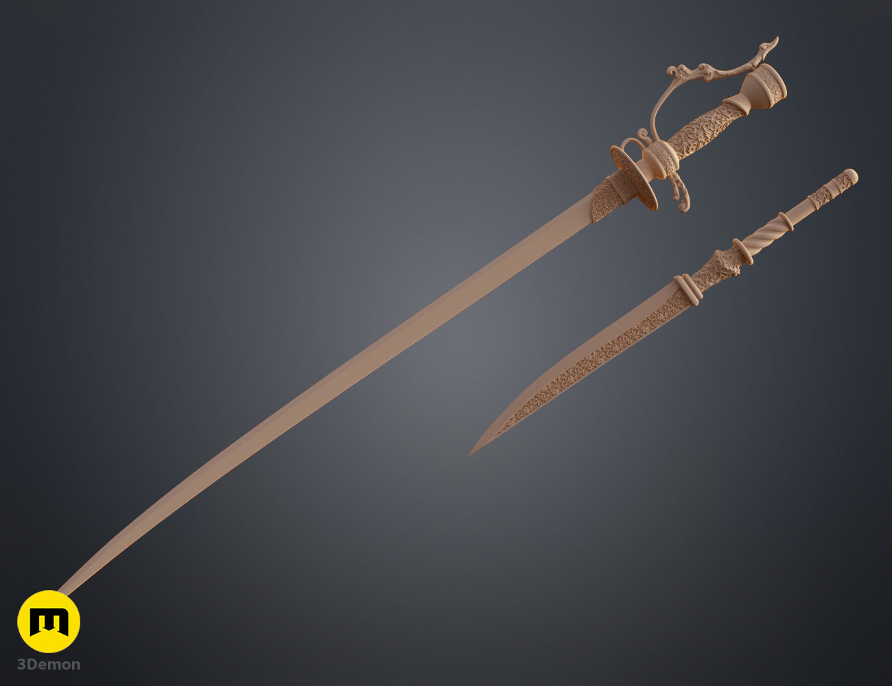 Lady Maria Rakuyo Blade - Bloodborne STL | 3D Print | 3Demon