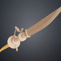 Clay render of Lady Maria Rakuyo Blade Bloodborne STL full connected weapon low angle front view showing blade taper and hilt symmetry
