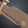 3D model of Mandalorian Vibrosword STL, textured hilt and blade detail, 3D print cosplay prop