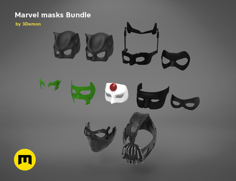 DC and Marvel masks bundle
