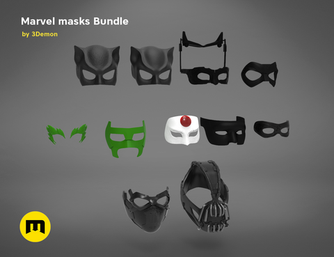DC and Marvel masks bundle