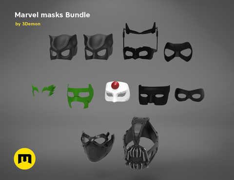 DC and Marvel masks bundle