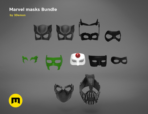 DC and Marvel masks bundle