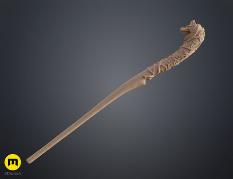 Nordic Wolf Collector Wand