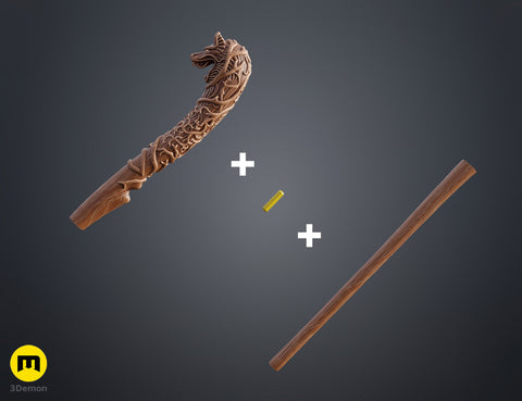 Nordic Wolf Collector Wand