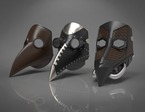 Plague mask set