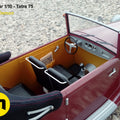 3D visualization of RC model Tatra 75, interior view, 1/10 scale 3D print.