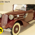 Printable 3D model of RC car Tatra 75, maroon vintage 1/10 scale, 3D print preview