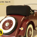 3D model render of RC model Tatra 75, vintage red car side view, 3D print preview