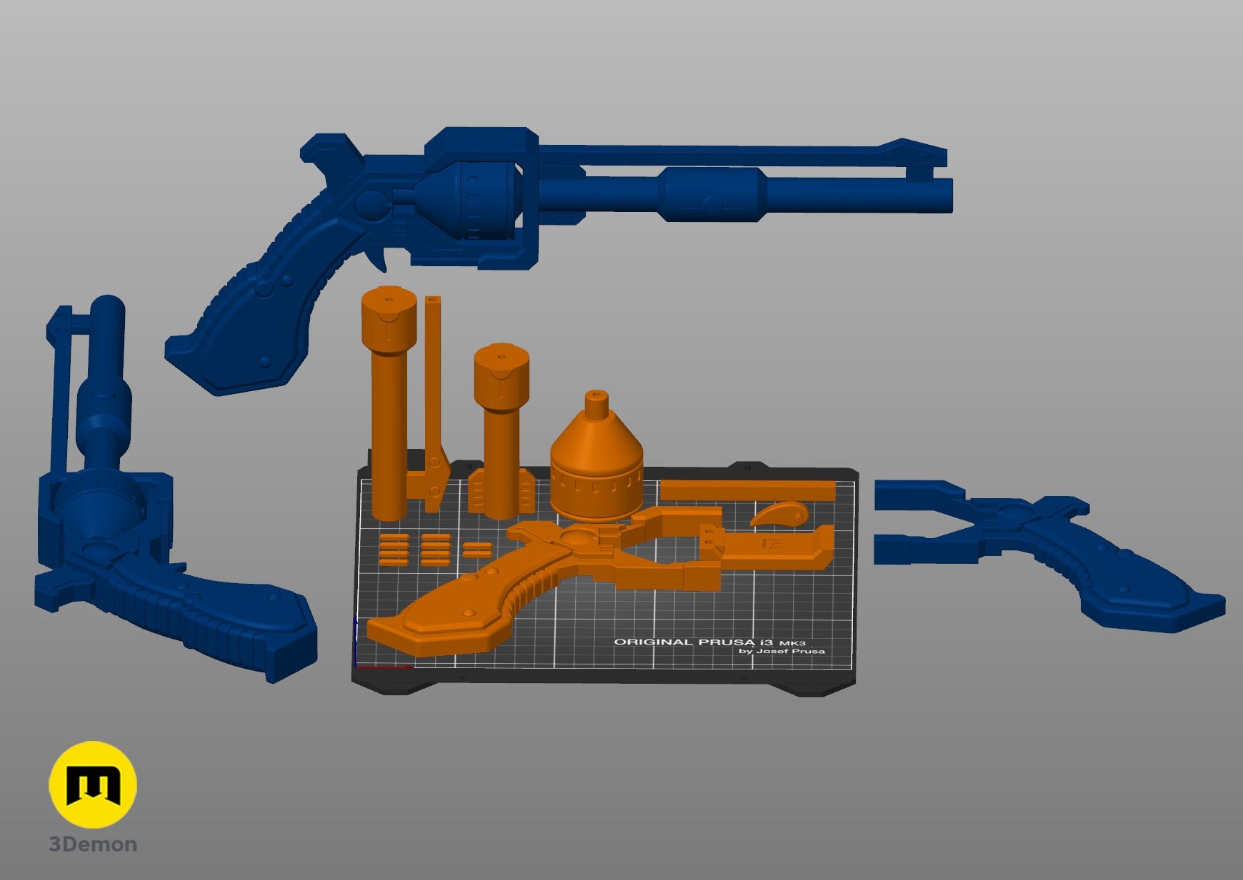 R-30017 Aikion Blaster STL | 3D Printable Prop Weapon | 3Demon