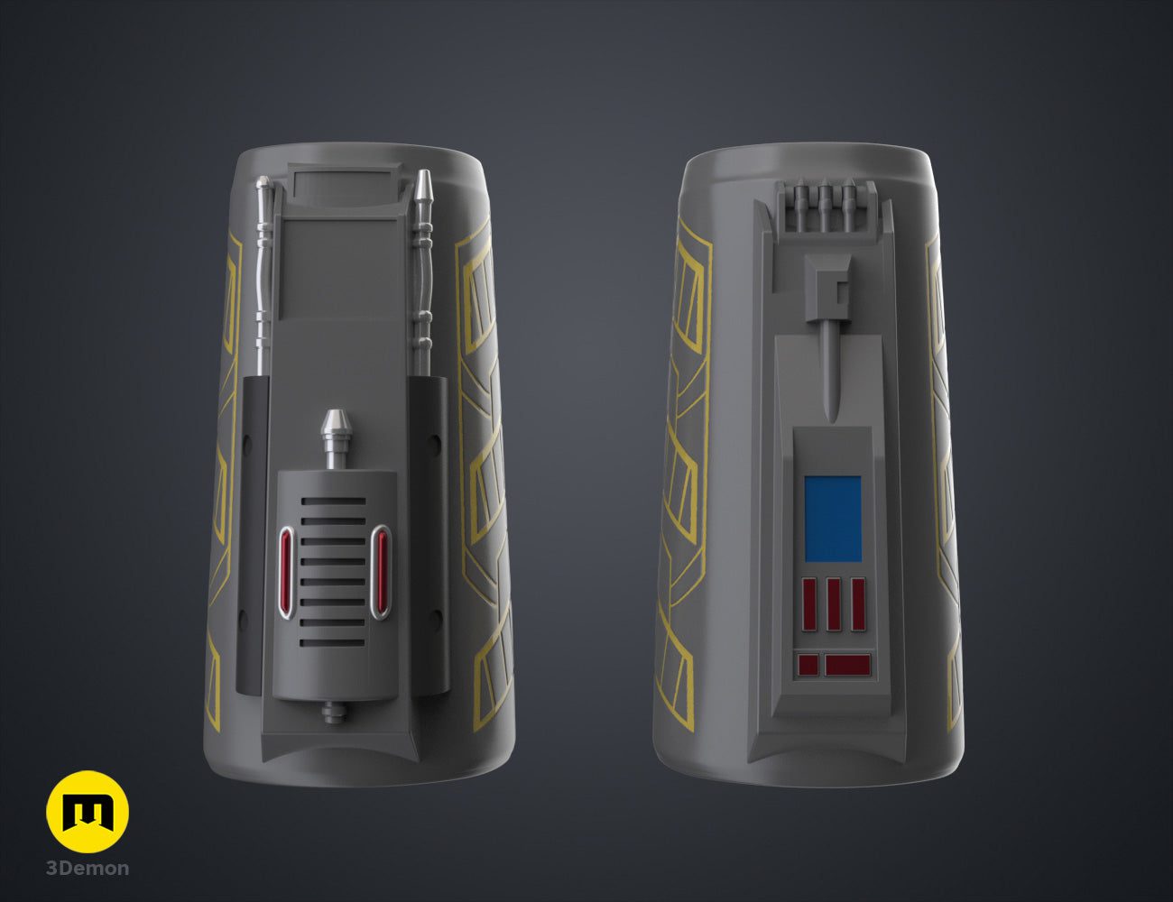 ハンドキャノン 某名作アニメ風　40mmモスカート対応　3Dプリントモデル Sabine Wren's Forearm Guard - Ahsoka STL | 3D Print | 3Demon