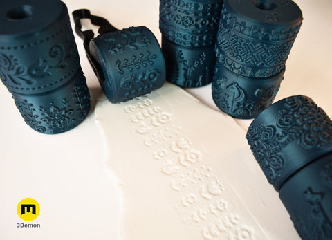 Texture Rollers Scandinavian motifs middle