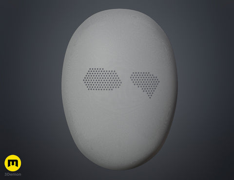Printable 3D model of Slay the Spire Merchant Mask, textured 3D render cosplay prop.
