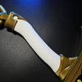 Printable 3D model of dark fantasy manhwa Knight Killer Dagger, 3D printed cosplay prop, gold and white handle detail