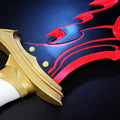 3D model of Solo Leveling Knight Killer Dagger, 3D printed cosplay prop, gold and red dagger blade detail
