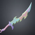 Solo Leveling Knight Killer Dagger STL, color-coded parts breakdown, 3D print cosplay prop