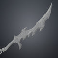 dark fantasy manhwa Knight Killer Dagger STL, detailed textured 3D render of dagger, cosplay prop