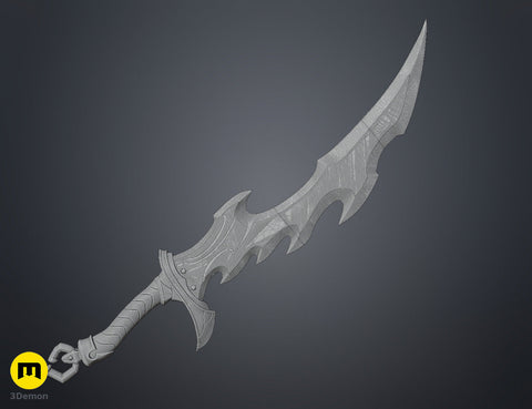 dark fantasy manhwa Knight Killer Dagger STL, detailed textured 3D render of dagger, cosplay prop