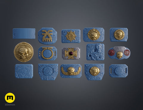 Space Marine Belt Buckles
