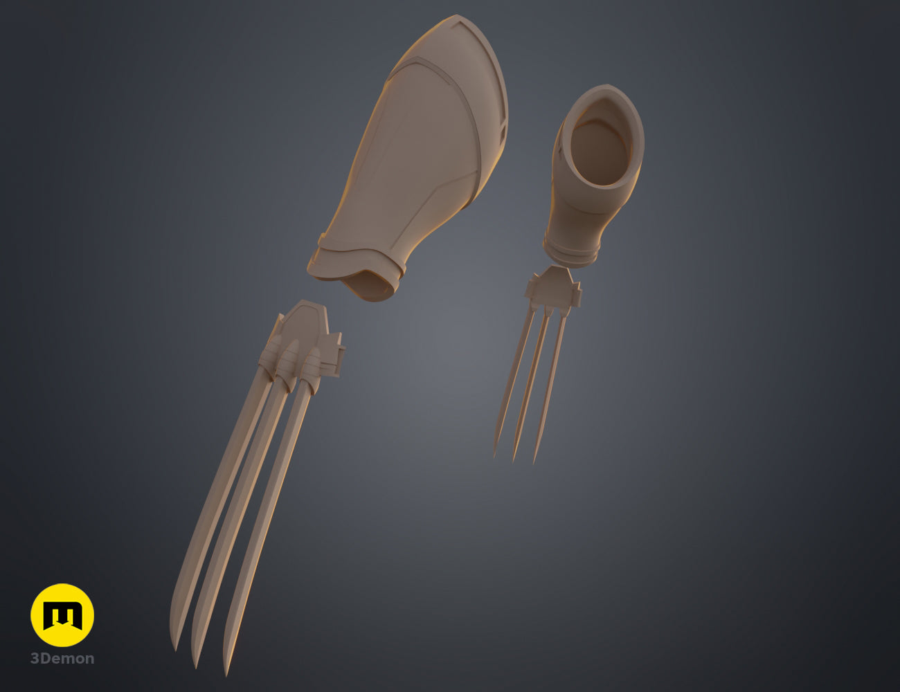 Clawed Mutant armor and claws - Deadjacuzzi 3 STL | 3D Print | 3Demon