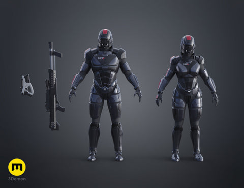 Mass Effect Commander Shepard Cosplay Collection