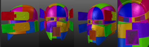 Damaged Sniper helmet - Knights of Ren - Star Wars universe