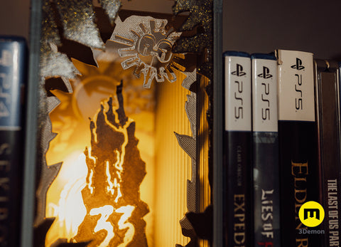 Expedition 33 Glowing Monolith Book Nook