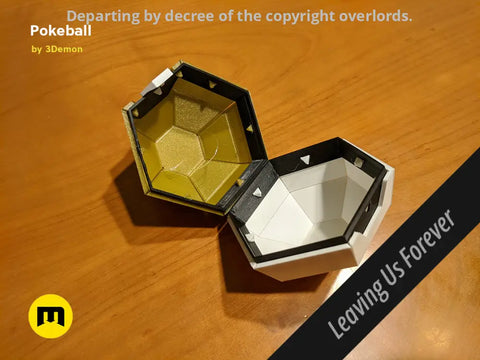 Foldable Pokeball Box Decoration