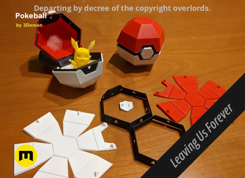 Foldable Pokeball Box Decoration