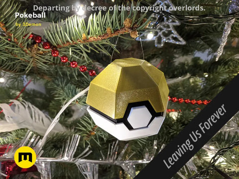 Foldable Pokeball Box Decoration