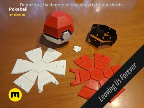 Foldable Pokeball Box Decoration