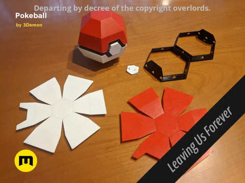 Foldable Pokeball Box Decoration