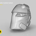 Wireframe mesh render of battle royale game tech soldier helmet STL, side polygon structure, 3D print cosplay prop
