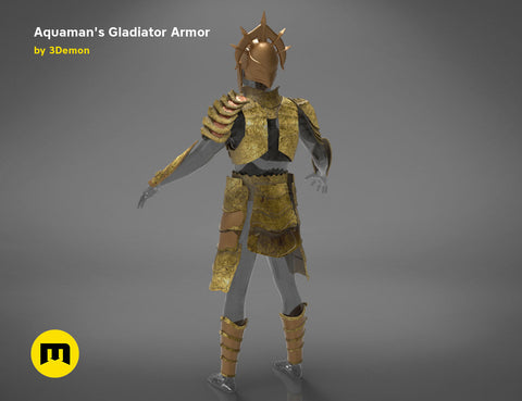 Aquaman Gladiator Amor, helmet and trident