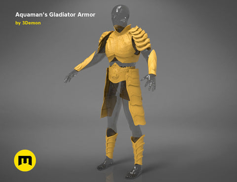 Aquaman Gladiator Amor, helmet and trident