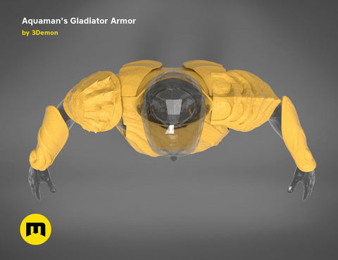 Aquaman Gladiator Amor, helmet and trident