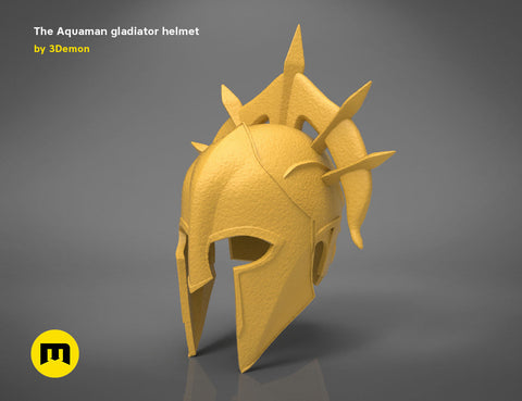 Aquaman Gladiator Amor, helmet and trident