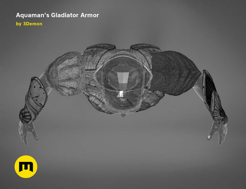 Aquaman Gladiator Amor, helmet and trident