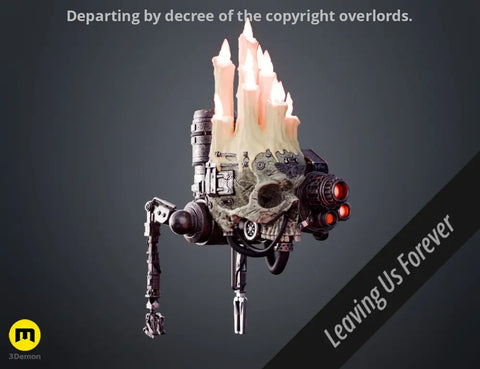 Servo Skull LED Candlelit Lantern